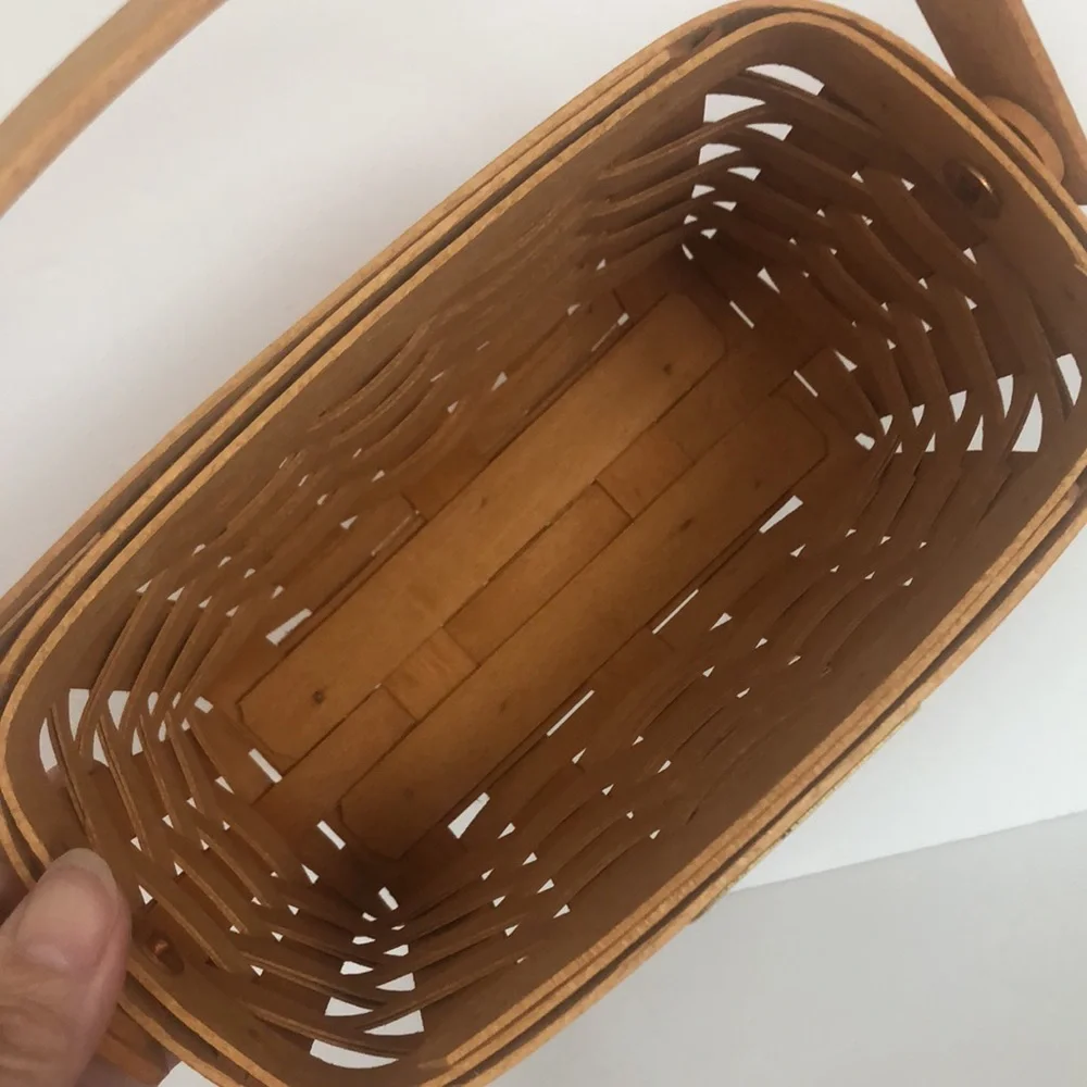 Longaberger 1996 Edition Dresden Tour Basket With Plastic Insert And Wood Lid